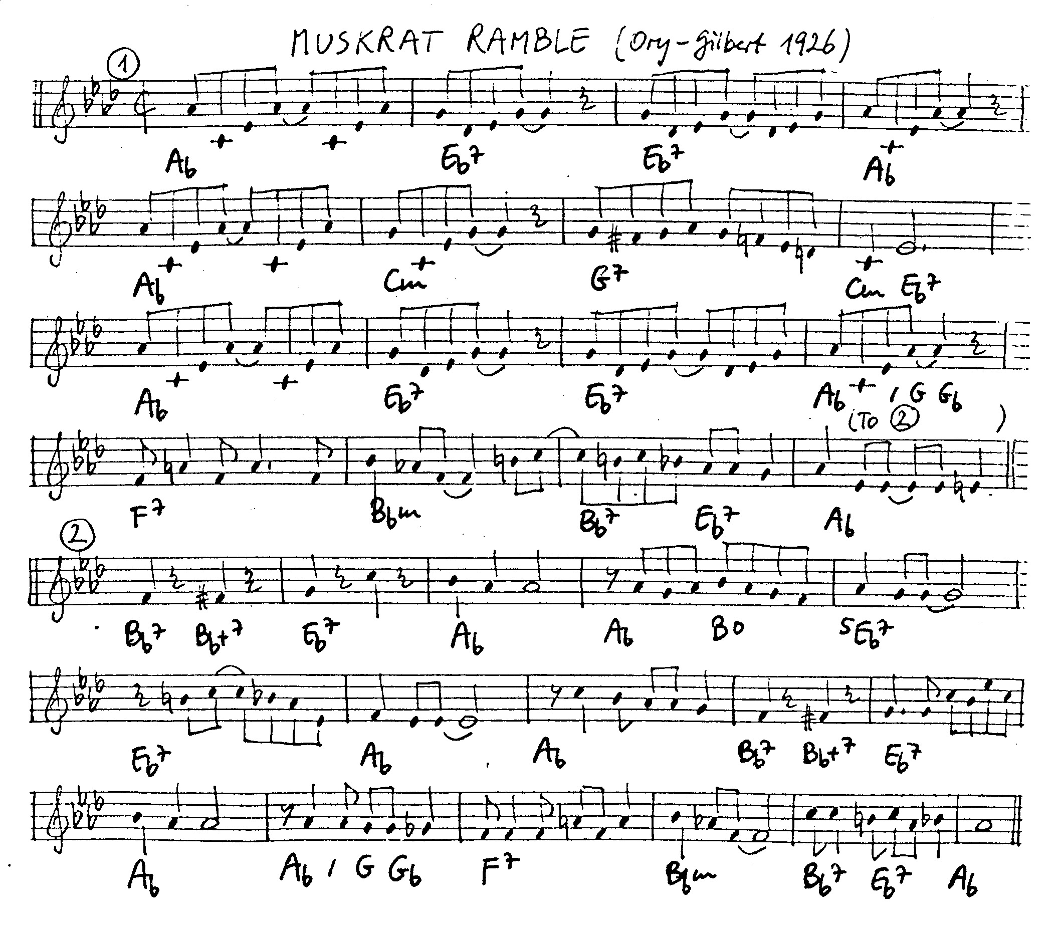 muskrat ramble leadsheet – book us for your next 20s or gatsby event